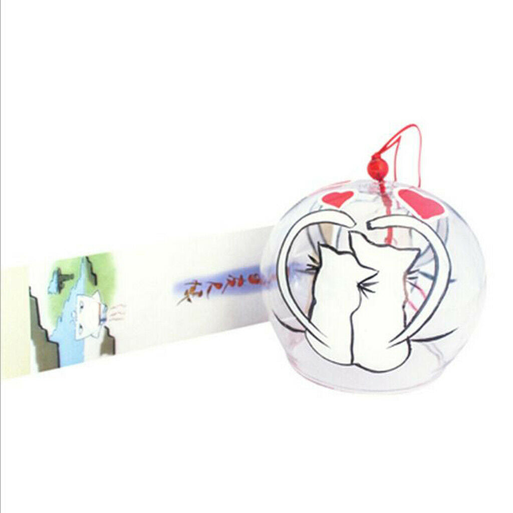 Lucky Wind Chime Home Door Garden Car Hanging Decor #3 Cat Couple