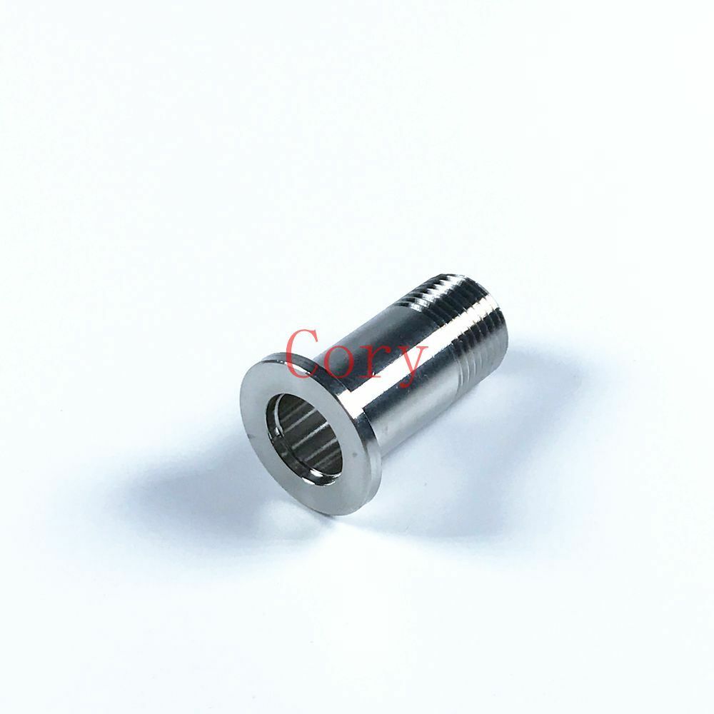 1PCS 304 Stainless Steel Flange Adapter KF16 Flange Size to 1/2BSP Male Thread