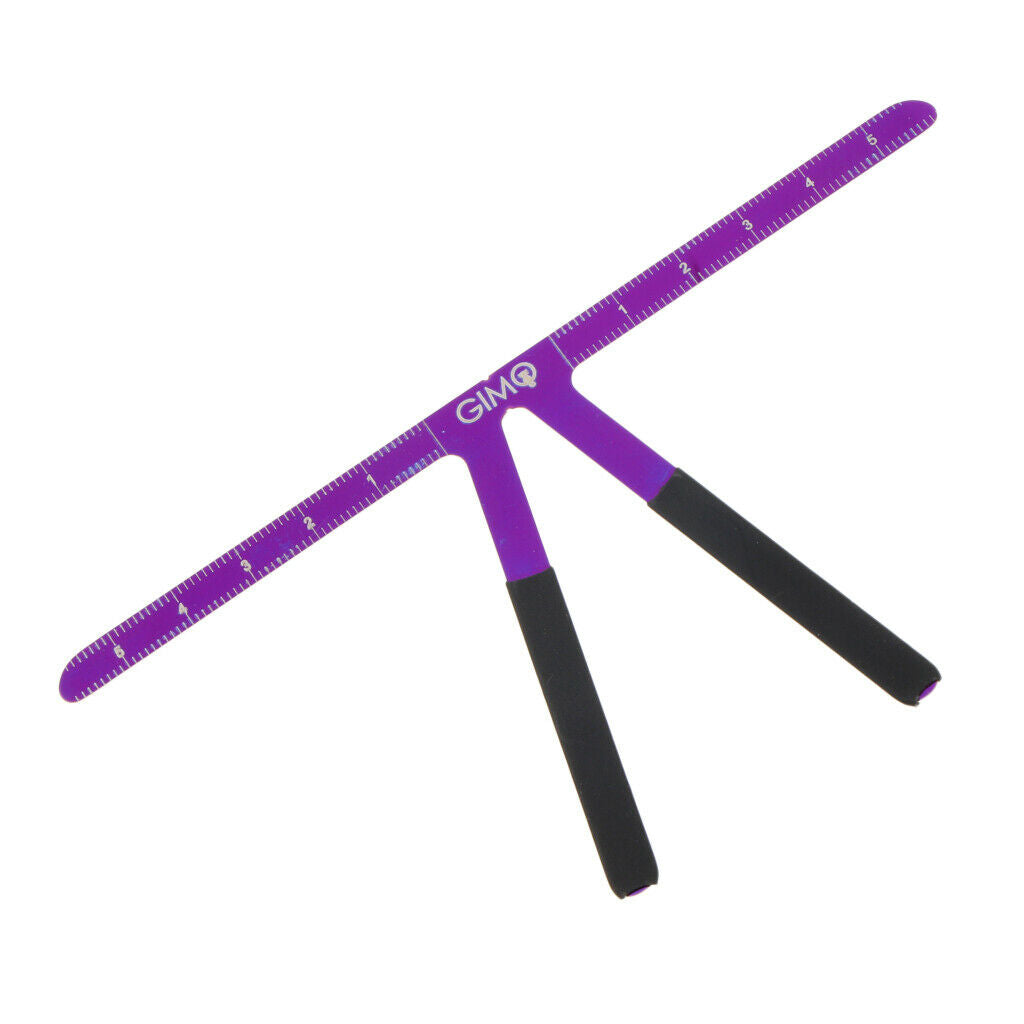 3-Point Tattoo Eyebrow Makeup Caliper Stencil Shaper Balance Ruler Purple