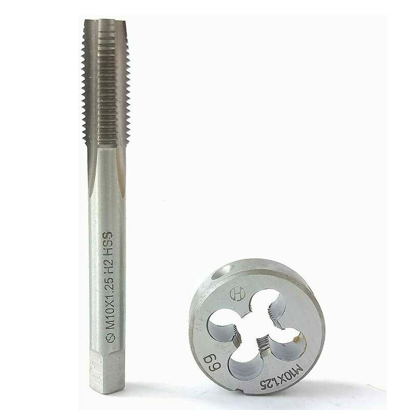M10×1.25 HSS Tap+Die Machine Thread Tap And Round Thread Die Right Hand HSS