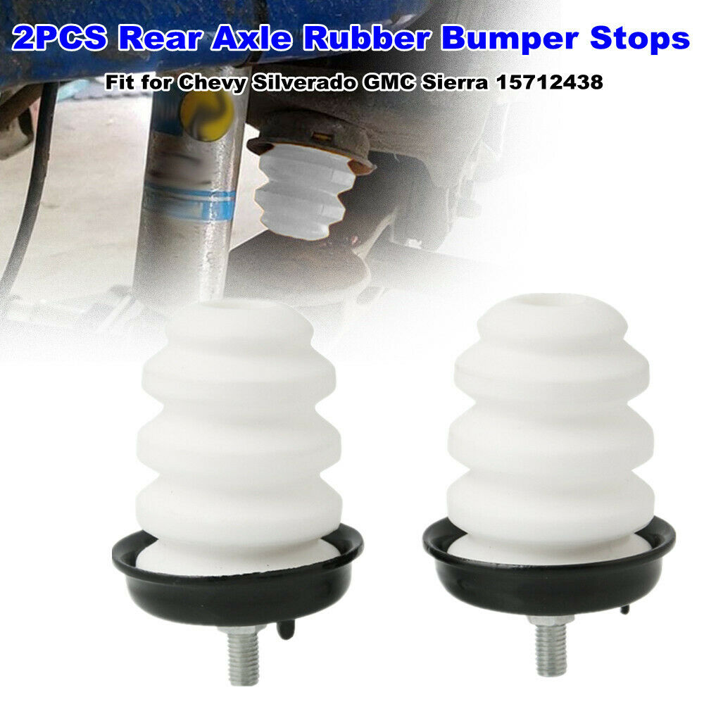 2PCS Rear Axle Rubber Bumper Stops fit for Chevy Silverado GMC Sierra 15712438