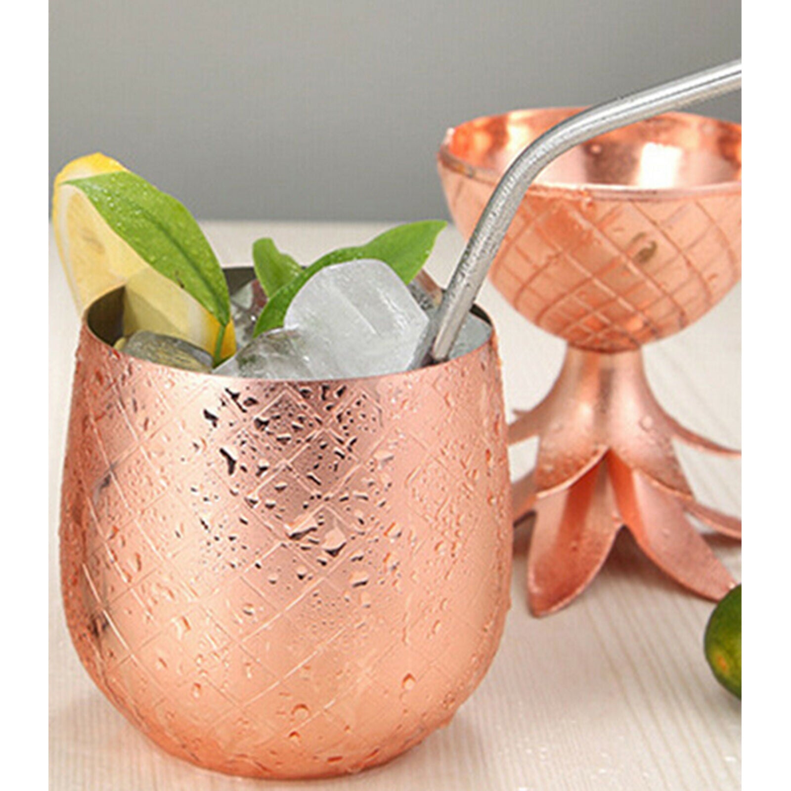 500ml Pineapple Cocktail Cup Tumbler Stainless Steel for Drink Wine Beer Juice
