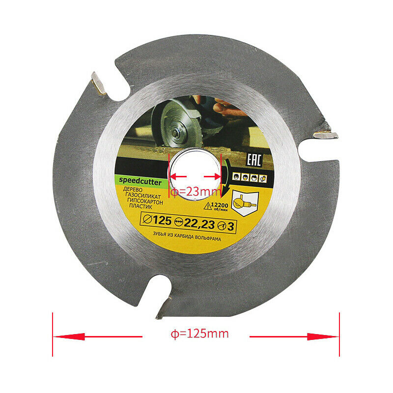 125mm 3T Circular Saw Blade Wood Carve Cut Disc Electric Grinder Carbide Polish