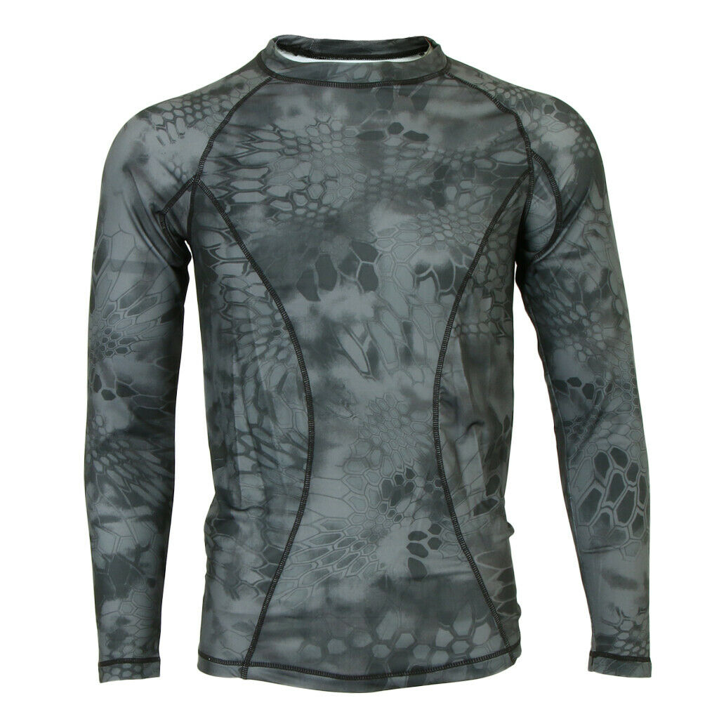 Unisex Outdoor Hunting T-shirt Quick-Drying Breathable Nylon Camo Tees XL
