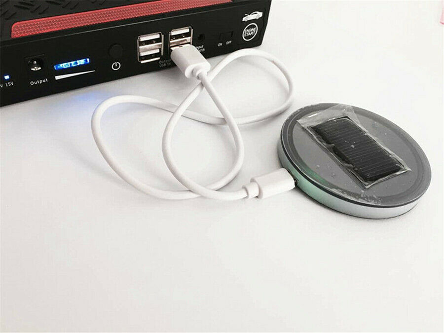 Car Solar Cup Holder Bottom Pad LED Light 7 Colorful Solar charging Decoration