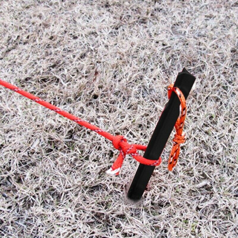 12 Pcs Aluminum Alloy Tent Pegs Nail with Rope Stake Camping Hiking EquipmenC1S4