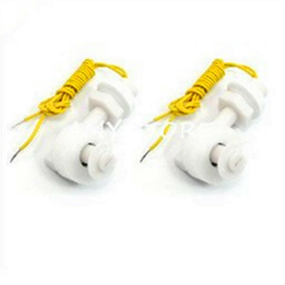 2 Pcs Water Level Monitor Sensor Right Angle Float Switches ZPC1 White