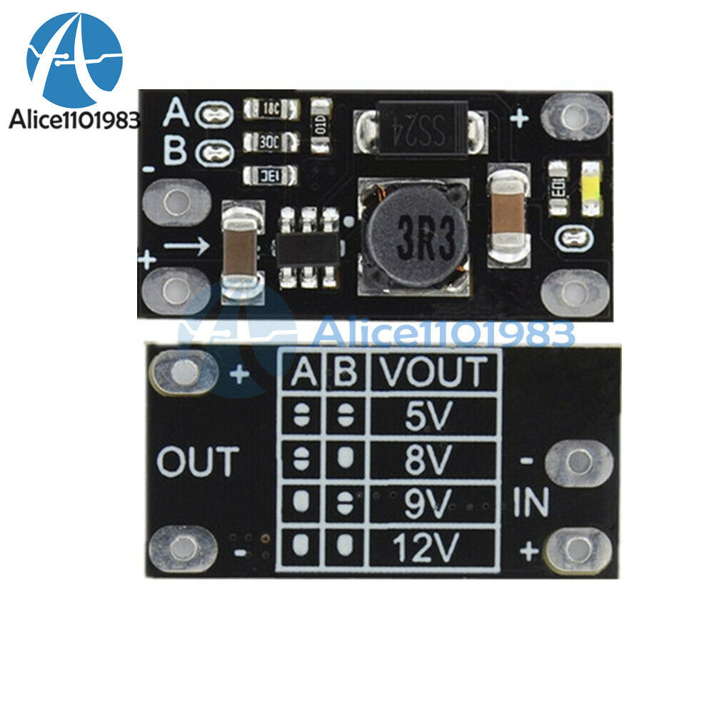 3V 3.3V 3.7V 5V 9V to 12V Mini DC-DC Step Up Converter Voltage Regulator Module