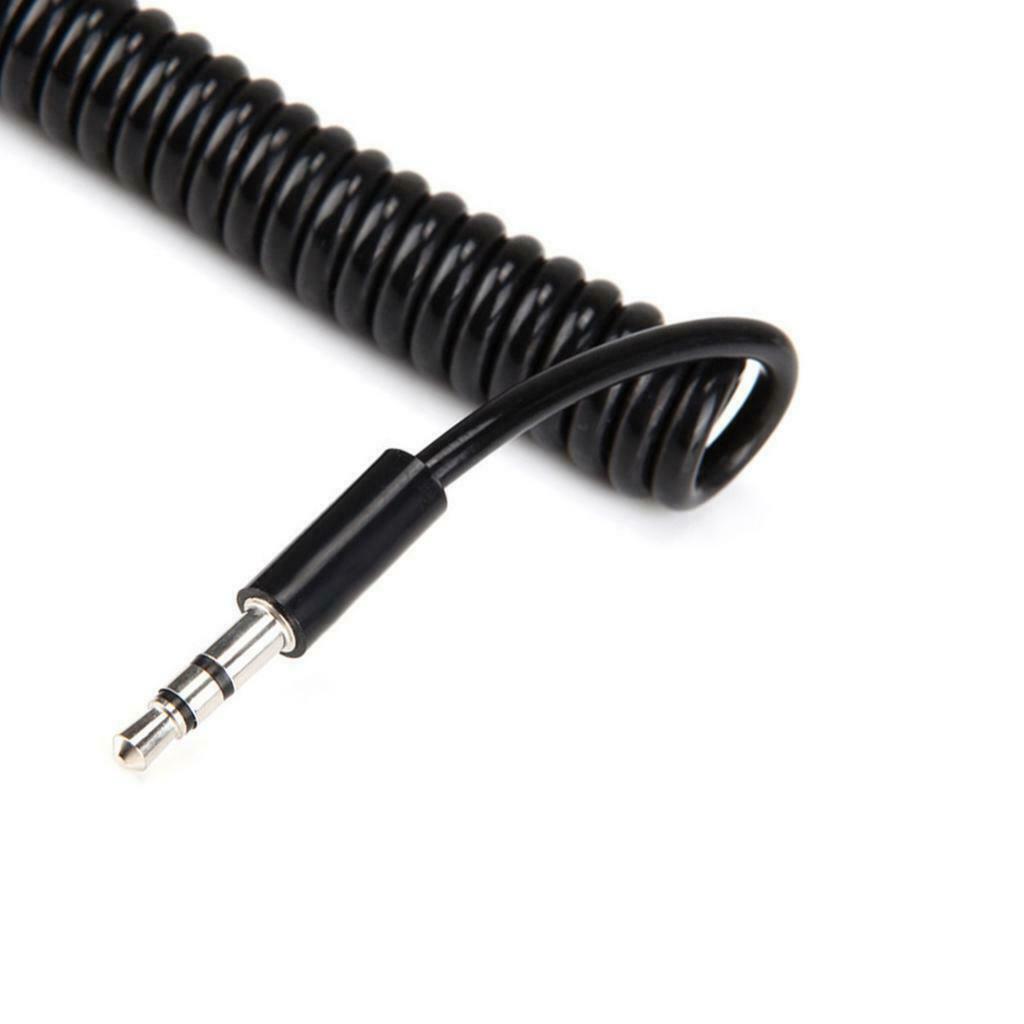 1 Packs 3.5mm Male to Male Spring Cable I-Shaped Audio Cables Nickel-plated
