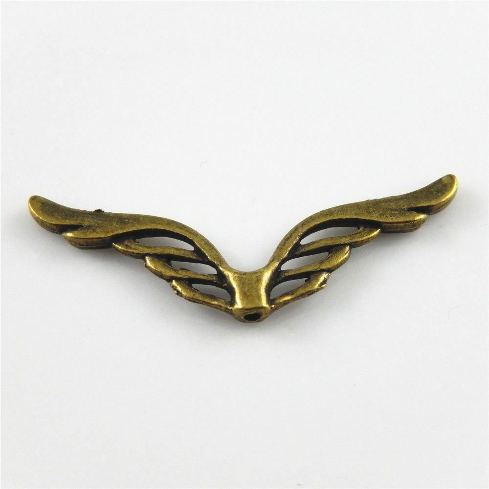 Antiqued Bronze Color Fly Wing Shaped Jewelry Findings Pendants Charms 50pcs