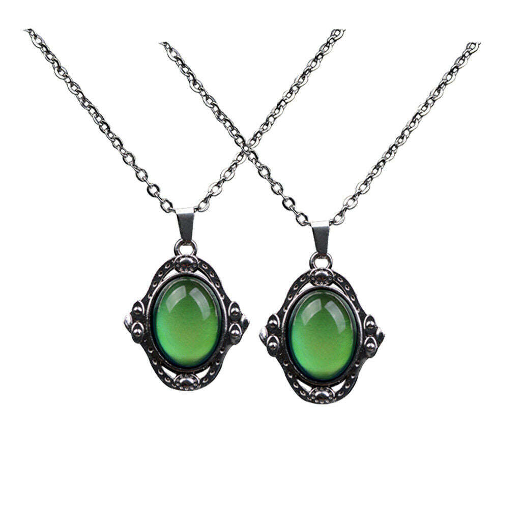 2 pieces necklace pendant women fashion jewelry color changing necklace
