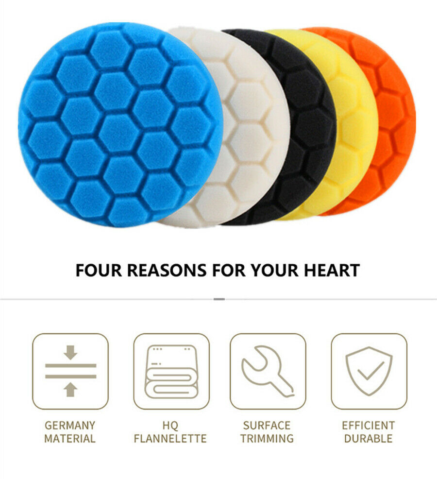 6 inch 5 Colors Polishing Waxing Buffing Pad Sponge Set for Car Polisher 5pcs