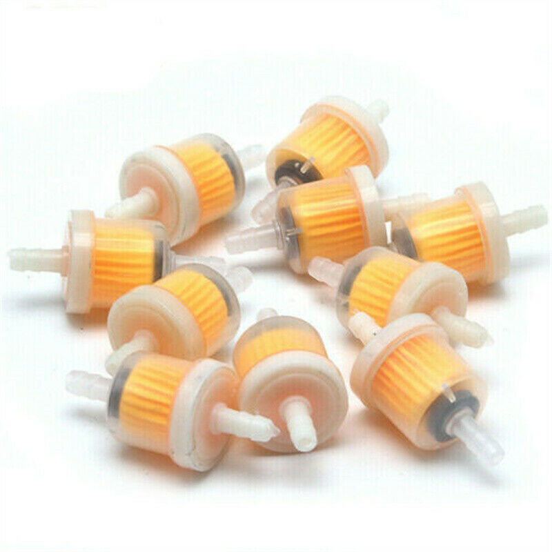 20PCS Motor Inline Gas Oil Fuel Filter Small Engine For 1/4'' Line 6-7mm Hose