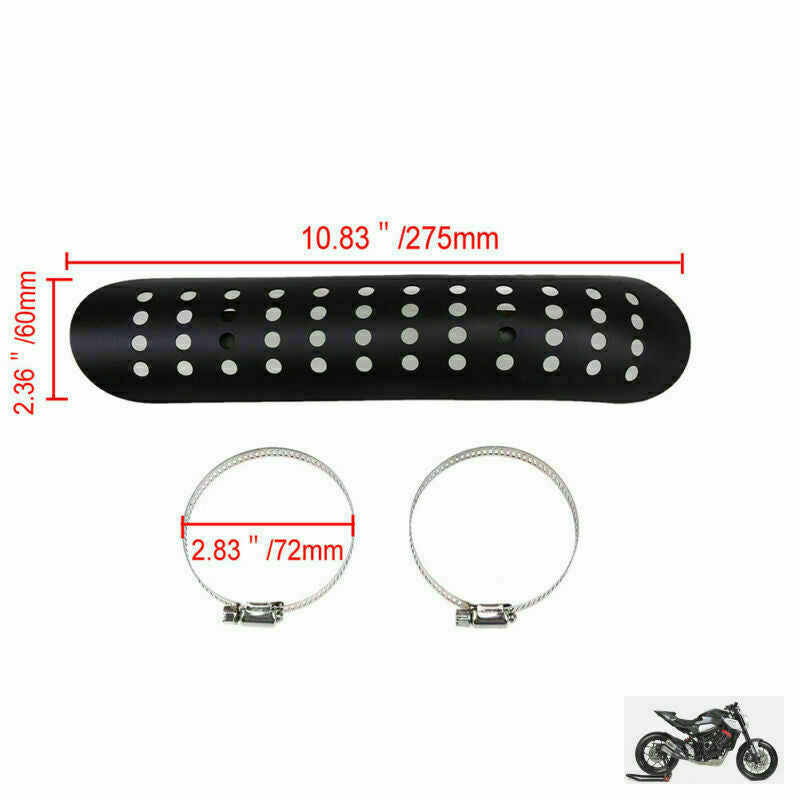 Exhaust Heat Shield with Adjustable Mounting Clamp Fit For Yamaha Motorcycle