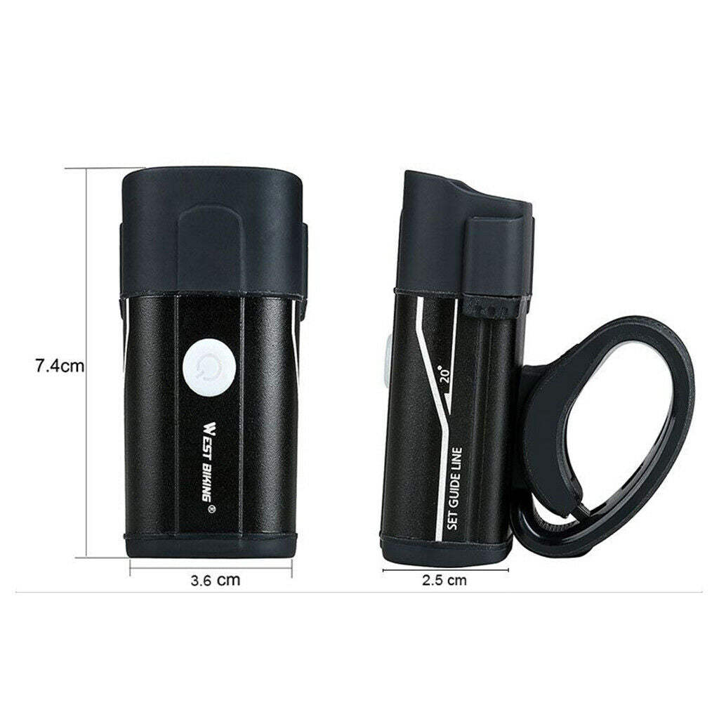 Bicycle Head Light Headlight Flashlight LED USB Handlebar Lamp Accessories