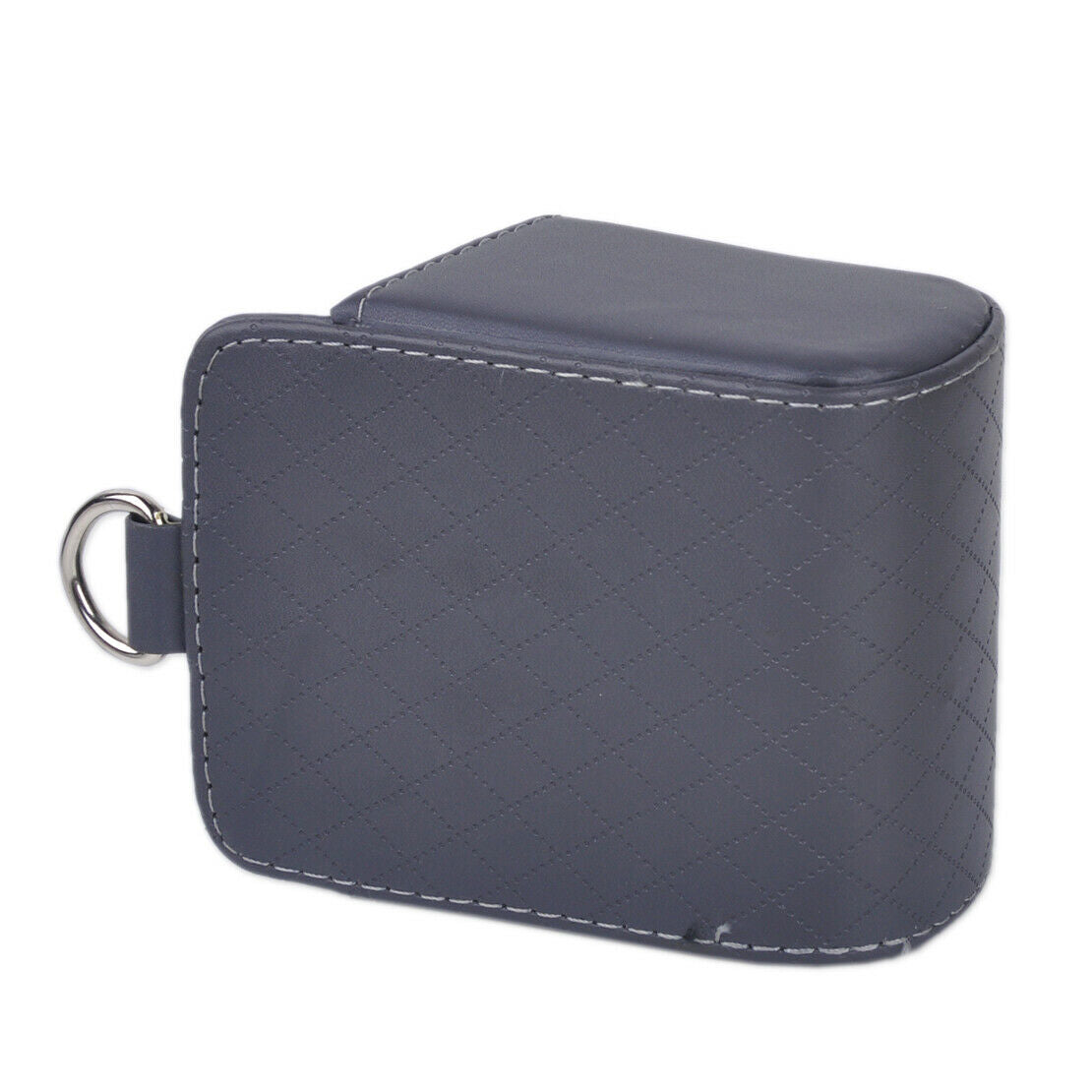Grey Car Auto PU Leather Air Vent Storage Box Organizer Phone Key Case Holder An