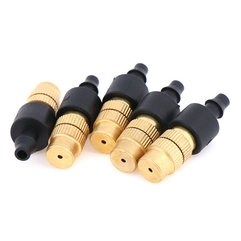 5Pcs Copper Misting Fog Cooling Nozzles Atomizing Sprayers For 4/7mm Hose.l8