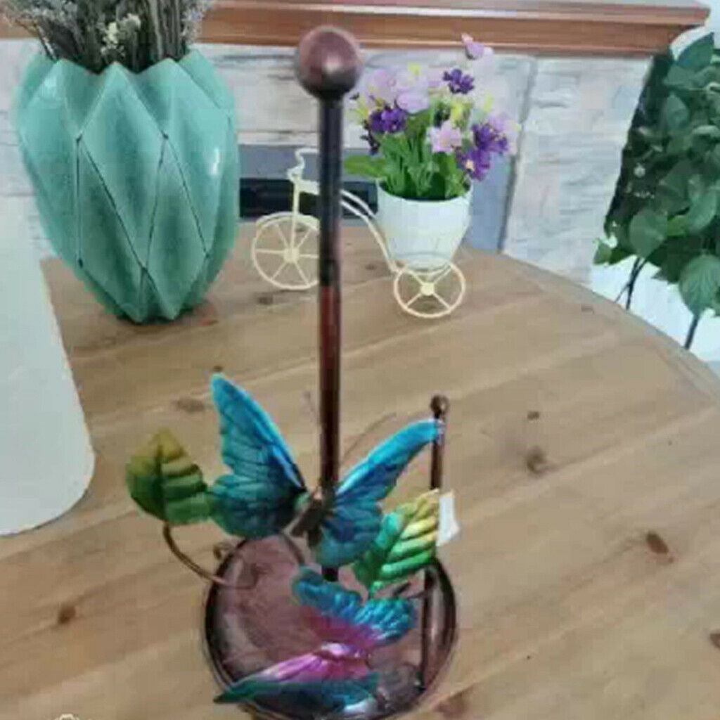 Toilet Paper Holder Butterfly Desk Kitchen Free Standing Tissue Roll Storage