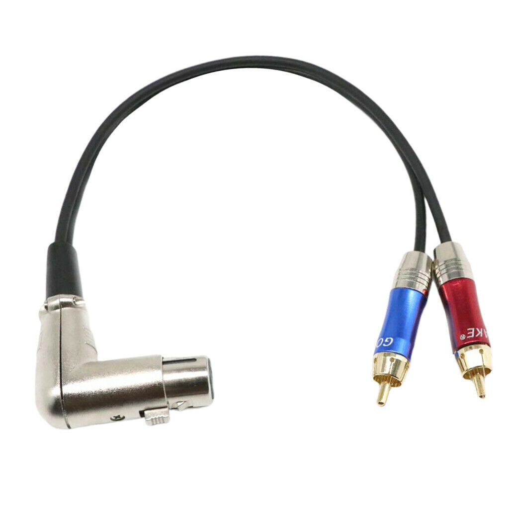 1Ft Audio XLR FeMale to 2-RCA Male Left Right Splitter Y Cable