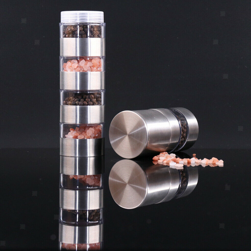 Stackable Reusable Clear Pepper Spice Jar Picnic Kitchen Condiment Container