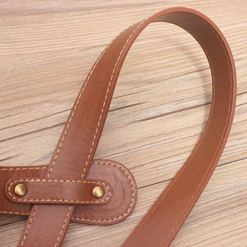 Faux Leather Picnic Blanket Strap Carry Handle Retro Travel Rug Roll Up Rope New