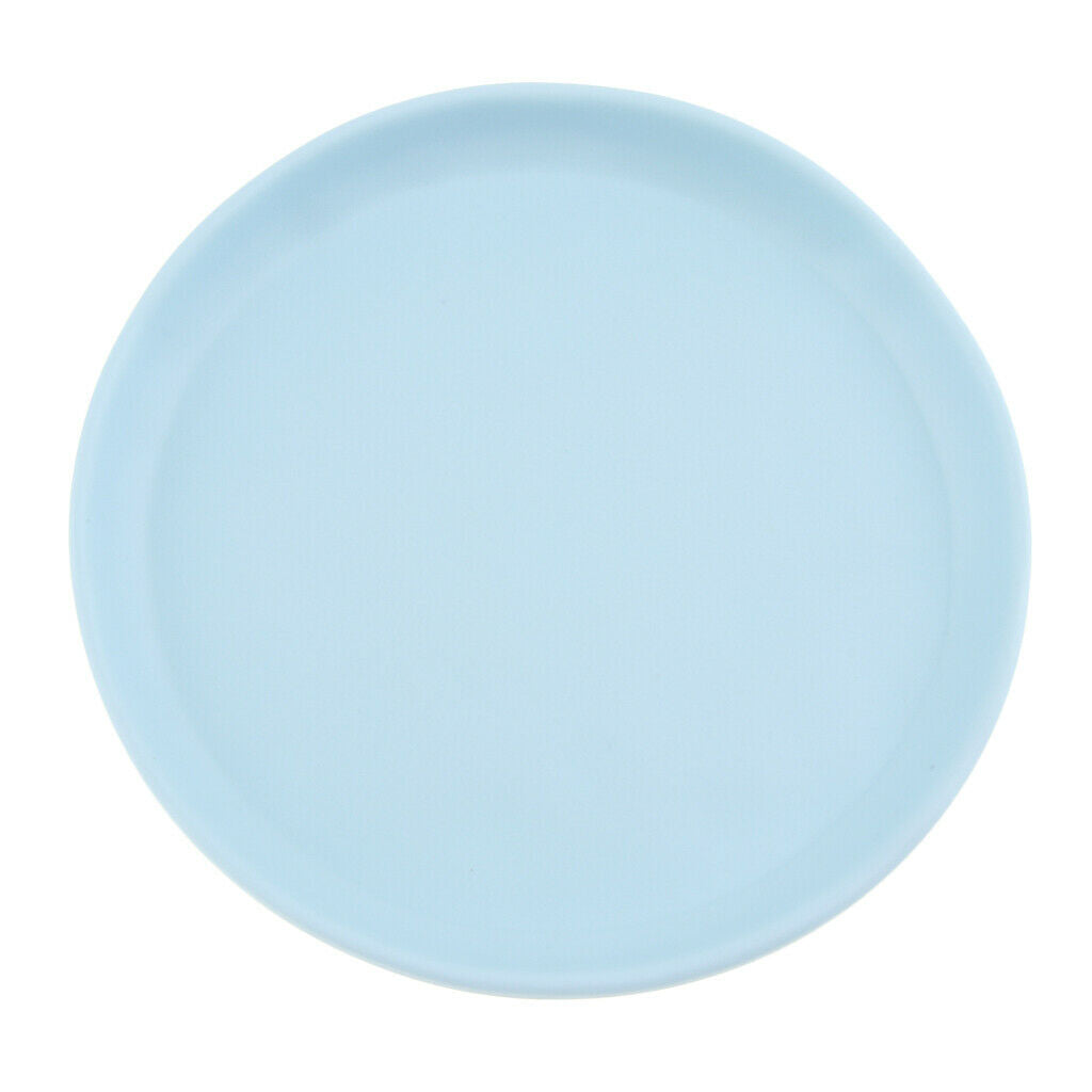 Eco Friendly Plastic Stackable Mug Cup Saucer Coffee Tea Milk Blue Saucer