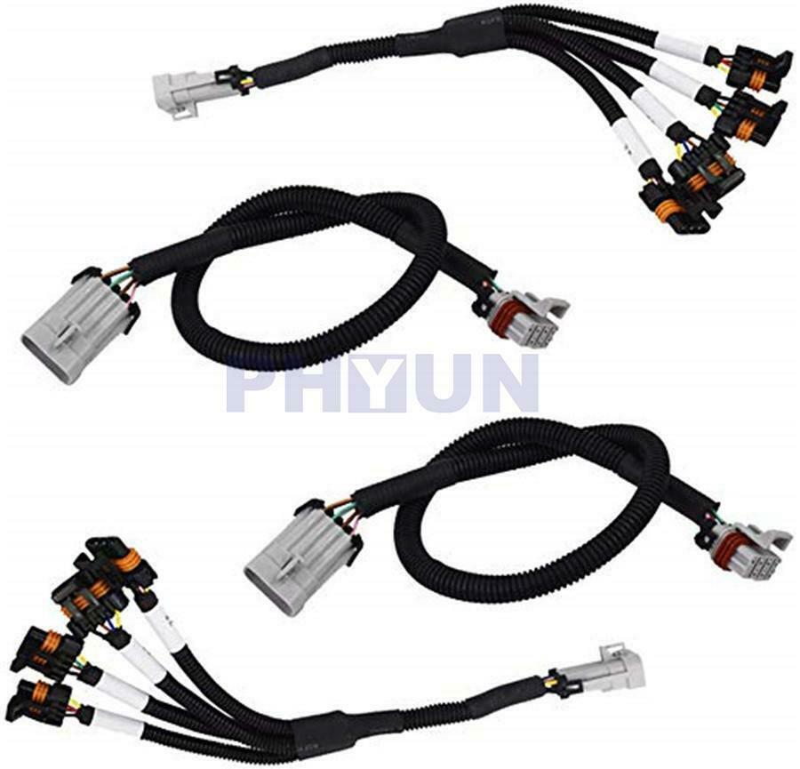 4Pcs Coil Pack Relocation Kit w/Coil Harness & Extension D580 For LS1 LS6 LSX