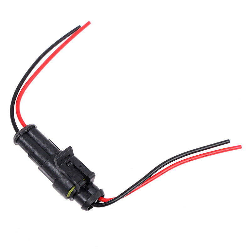 Add 10cm wire to 2-pin male and female automobile waterproof connect.l8