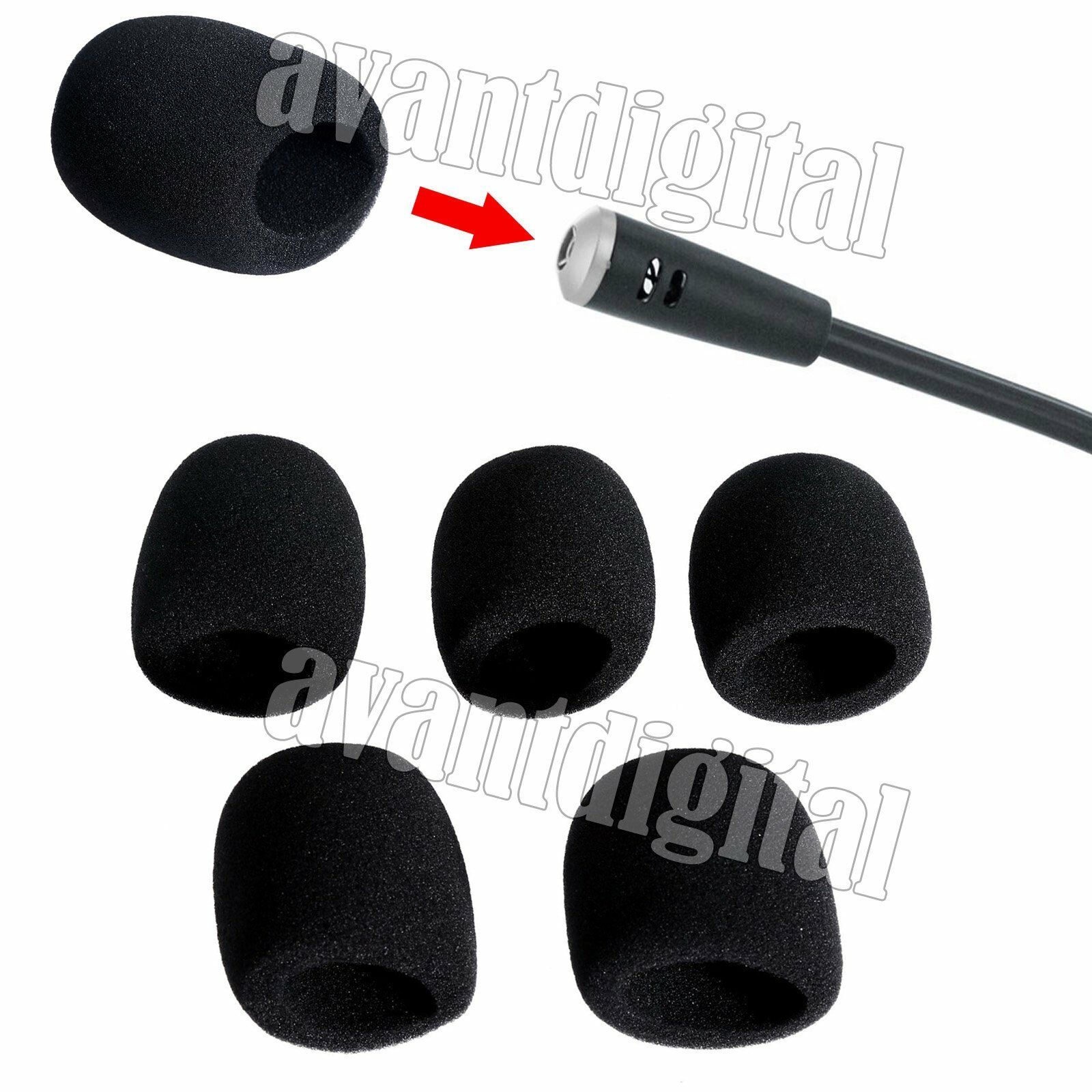 10pcs Thick Black Handheld Stage Microphone Windscreen Foam Mic Cover Karaoke DJ