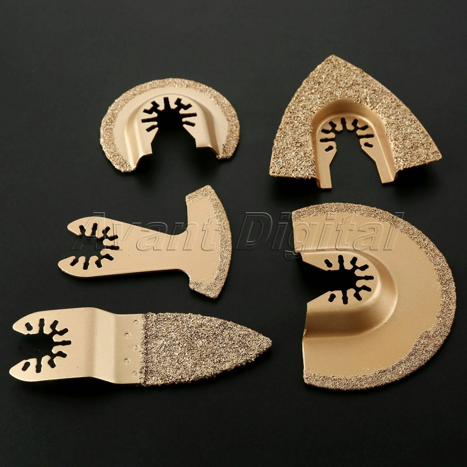 5pcs Oscillating Tool Saw Blades Rasp Concrete Stone Wood Grinding Cutting Tool