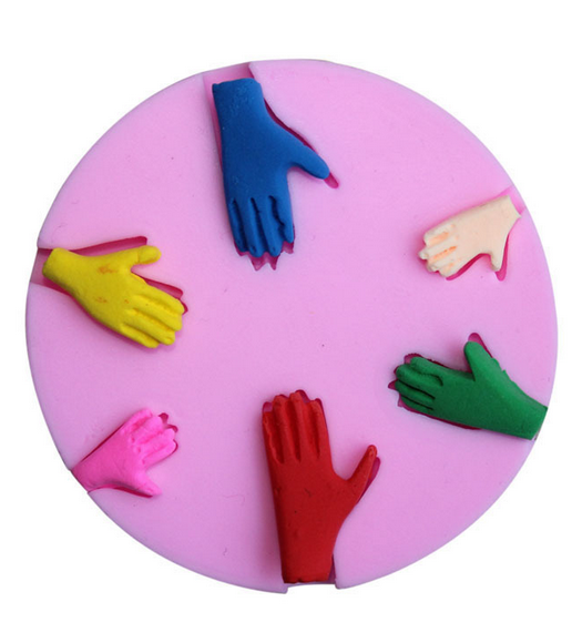 Baby Shower Hand Fondant Cake Decorating Silicone Mould  Baking DIY Mould Tools