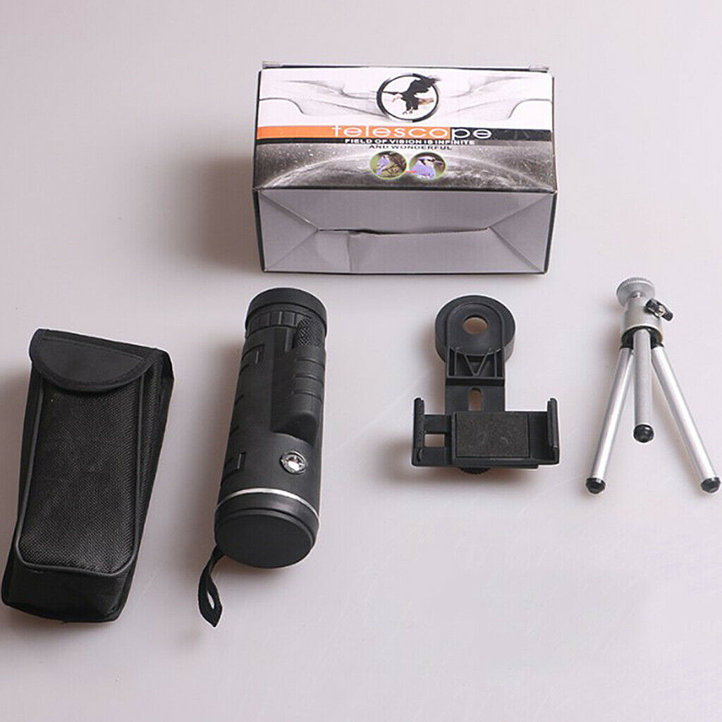 40x60 Spotting Dual Focus Monocular Telescope + Phone Clip + Tripod Outdoor