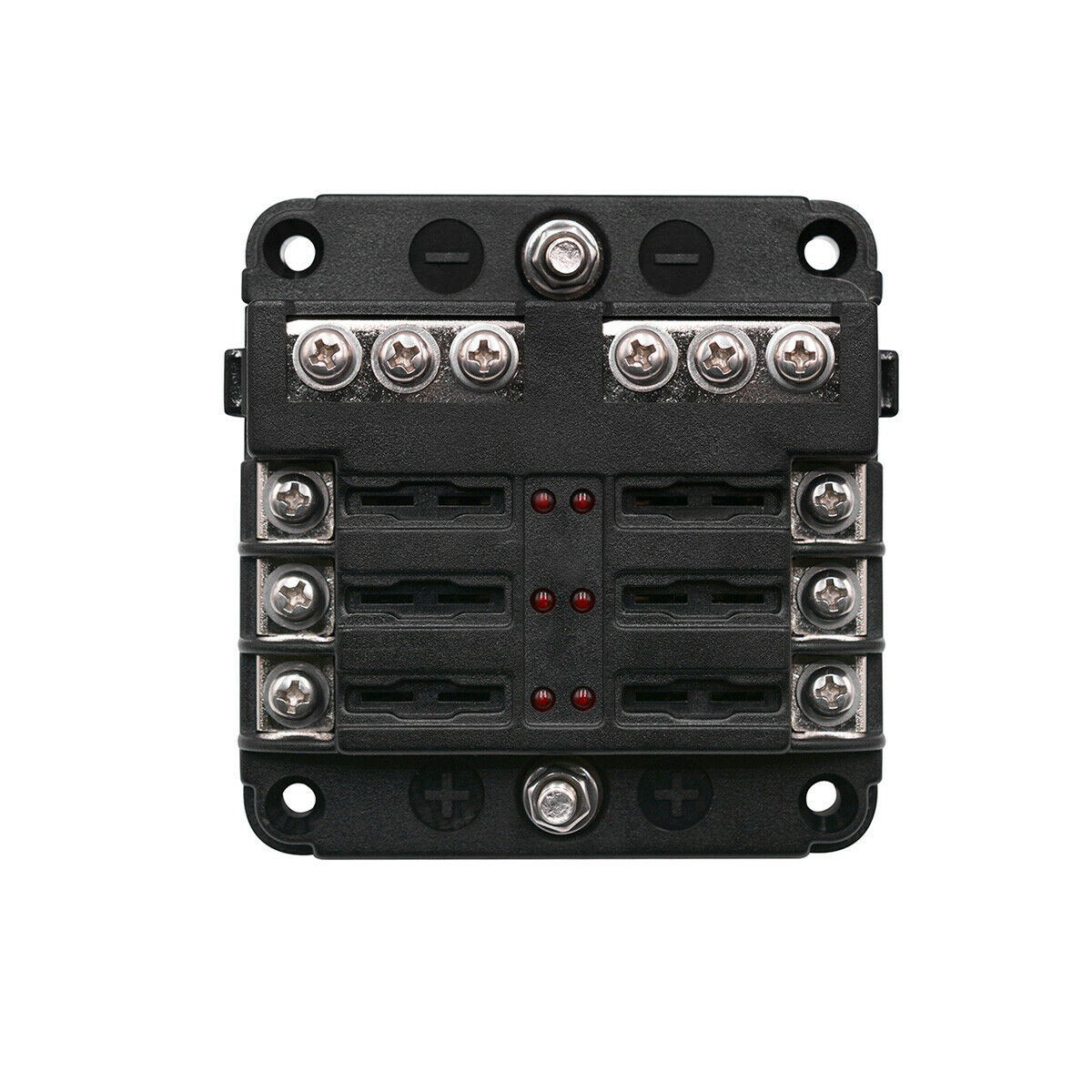 6-Circuit Blade Fuse Block & 12 Fuse For 12V/24V Car Marine Dc Electrical System