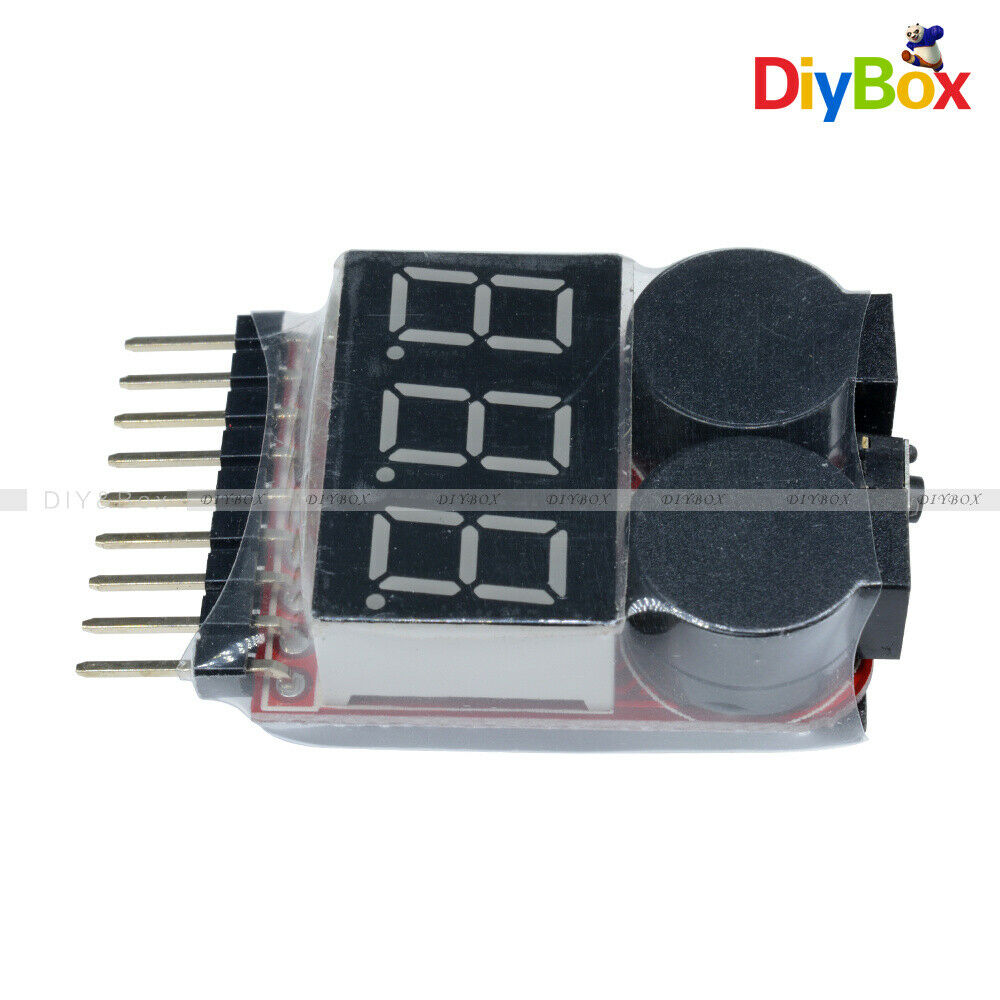 2 In1 Indicator 1-8S Lipo Li-ion Battery Voltage Tester Low Voltage Buzzer Alarm