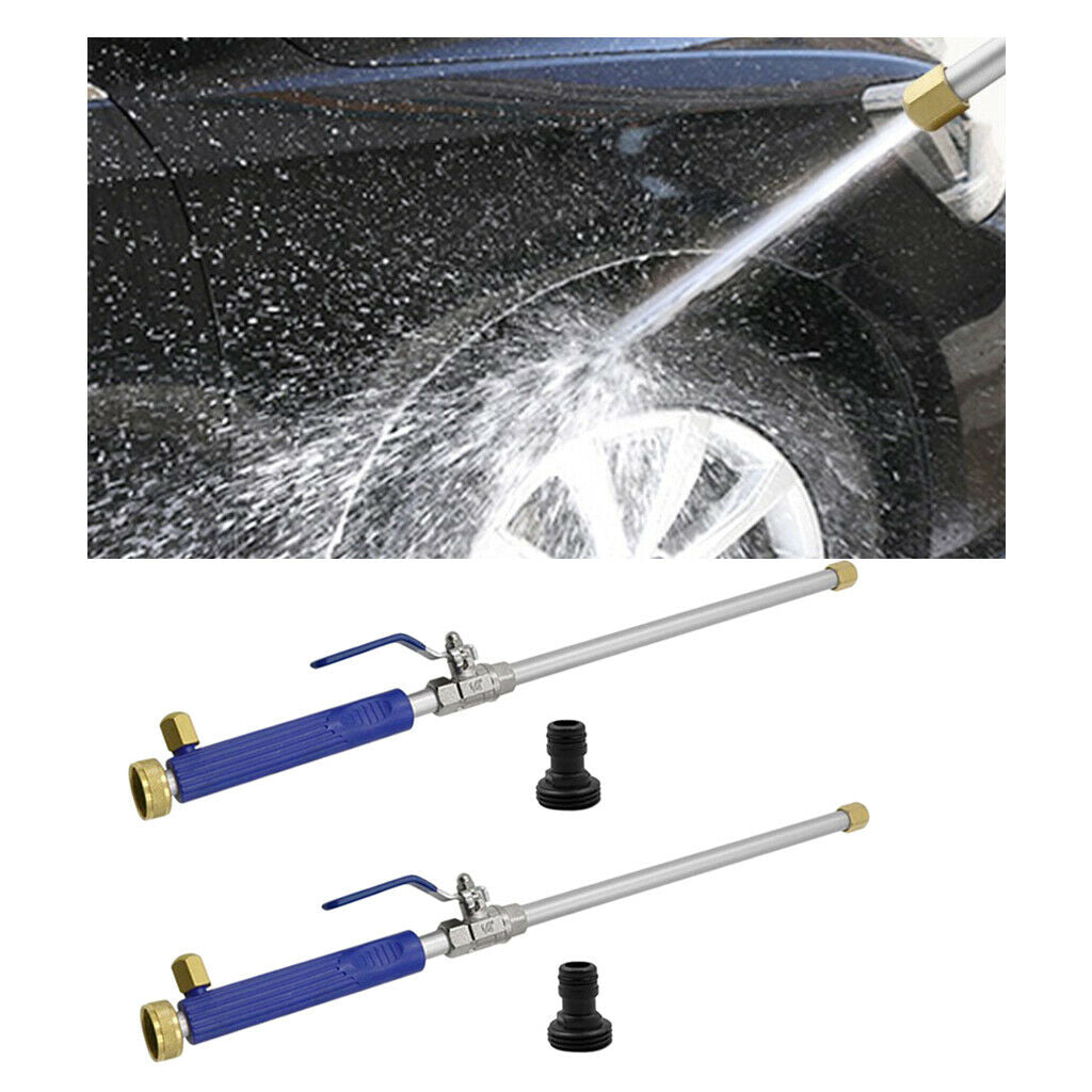 2Pcs Metal High Pressure Washer Water Gun Wand Attachment Outdoor Washing
