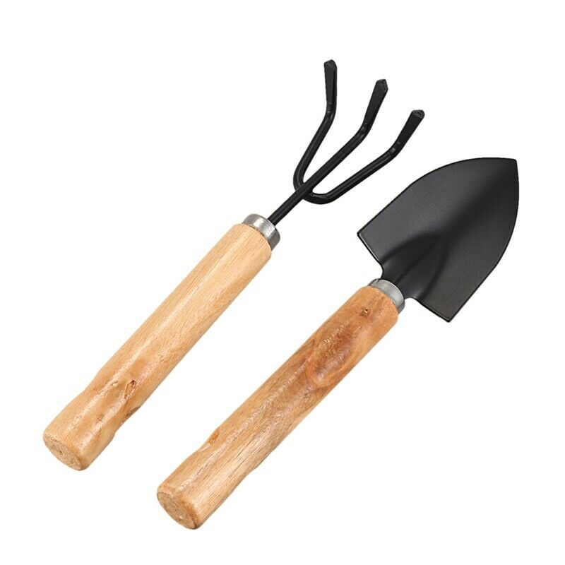 Plant Garden Mini Tools Gardening Spade Shovel Rake Set 2 in 1 G6W4W4