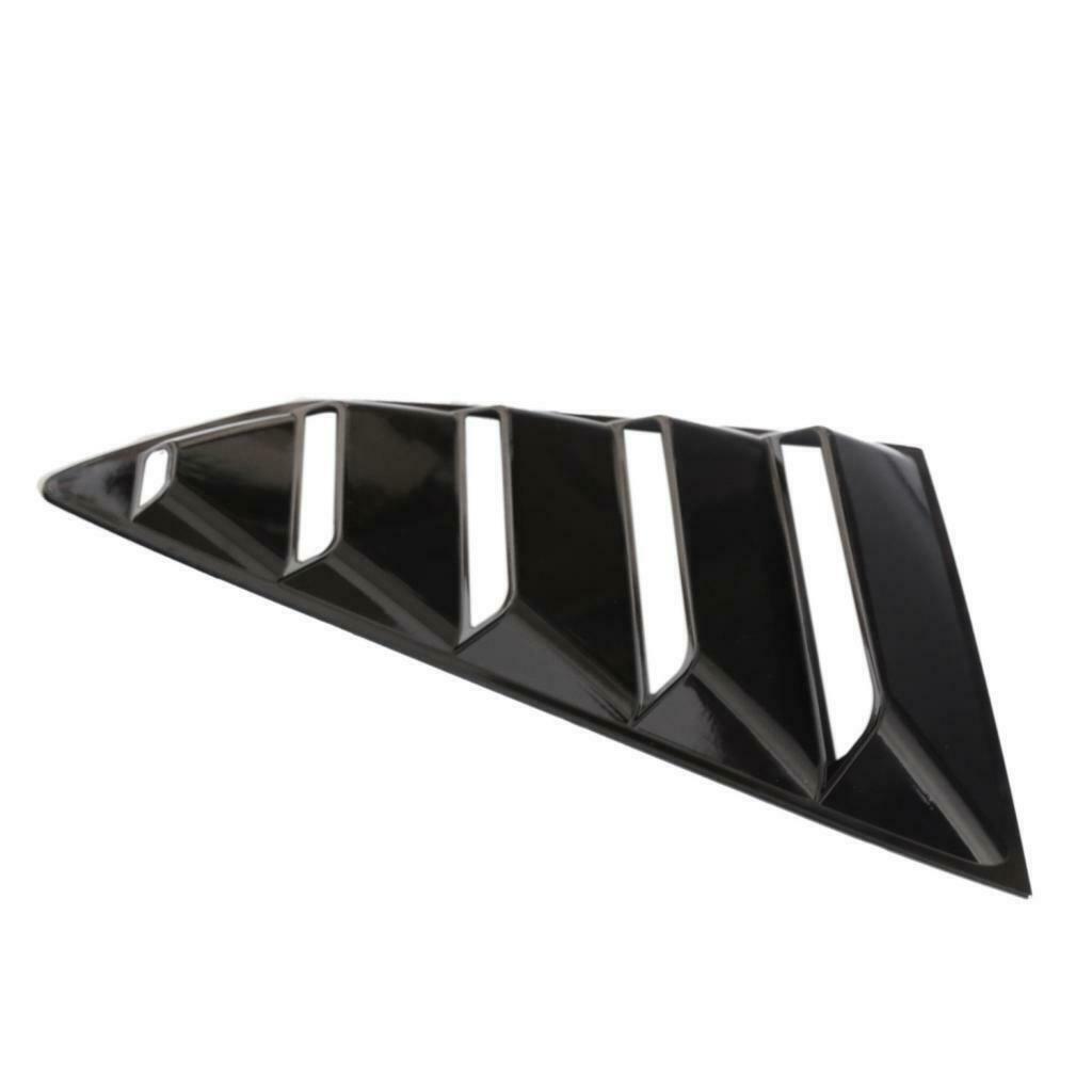 2x Left/Right Bright Black Finish Racing Style Rear Side Window Scoop Air