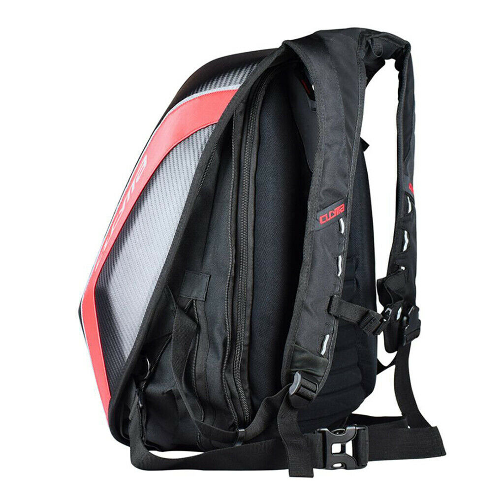 Motorbike Rider Waterproof Hard Shell Motorcycle Backpack Riding Bag Red