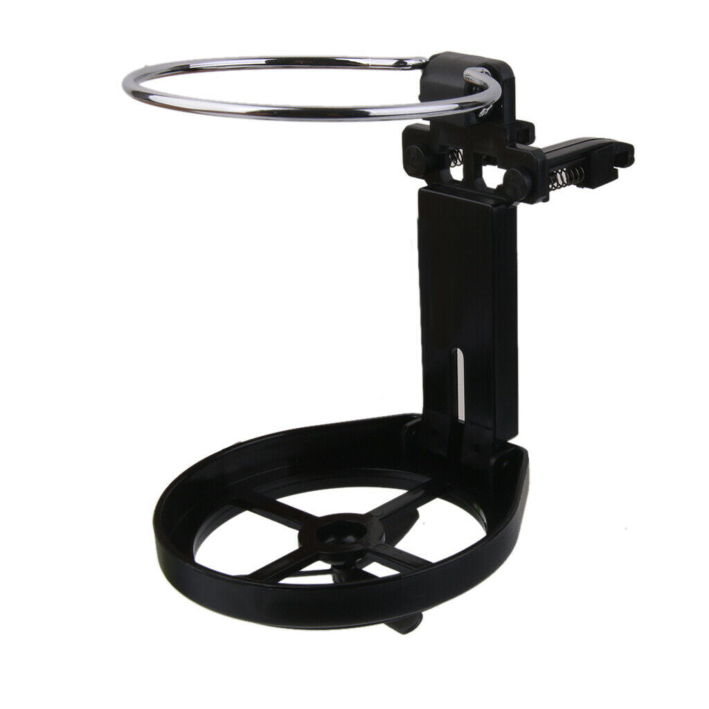 Car Wind Air A/C Outlet Folding Cup Tin Bracket Bottle Drink Holder Black