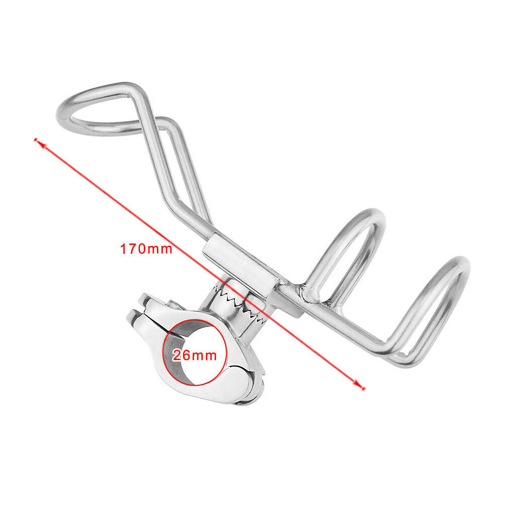 2X Fishing Rod Holder Support Boat Pole Stand Fish Bracket Stainless HEAVY DUTY