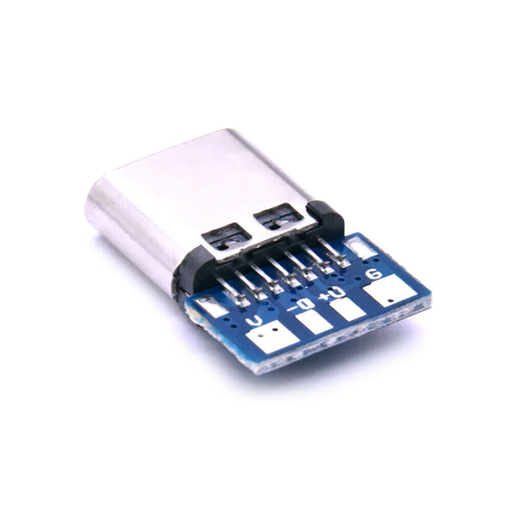 10Pcs 14 Pin Female Socket Receptacle Through Holes PCB USB 2.0 Type C Connector