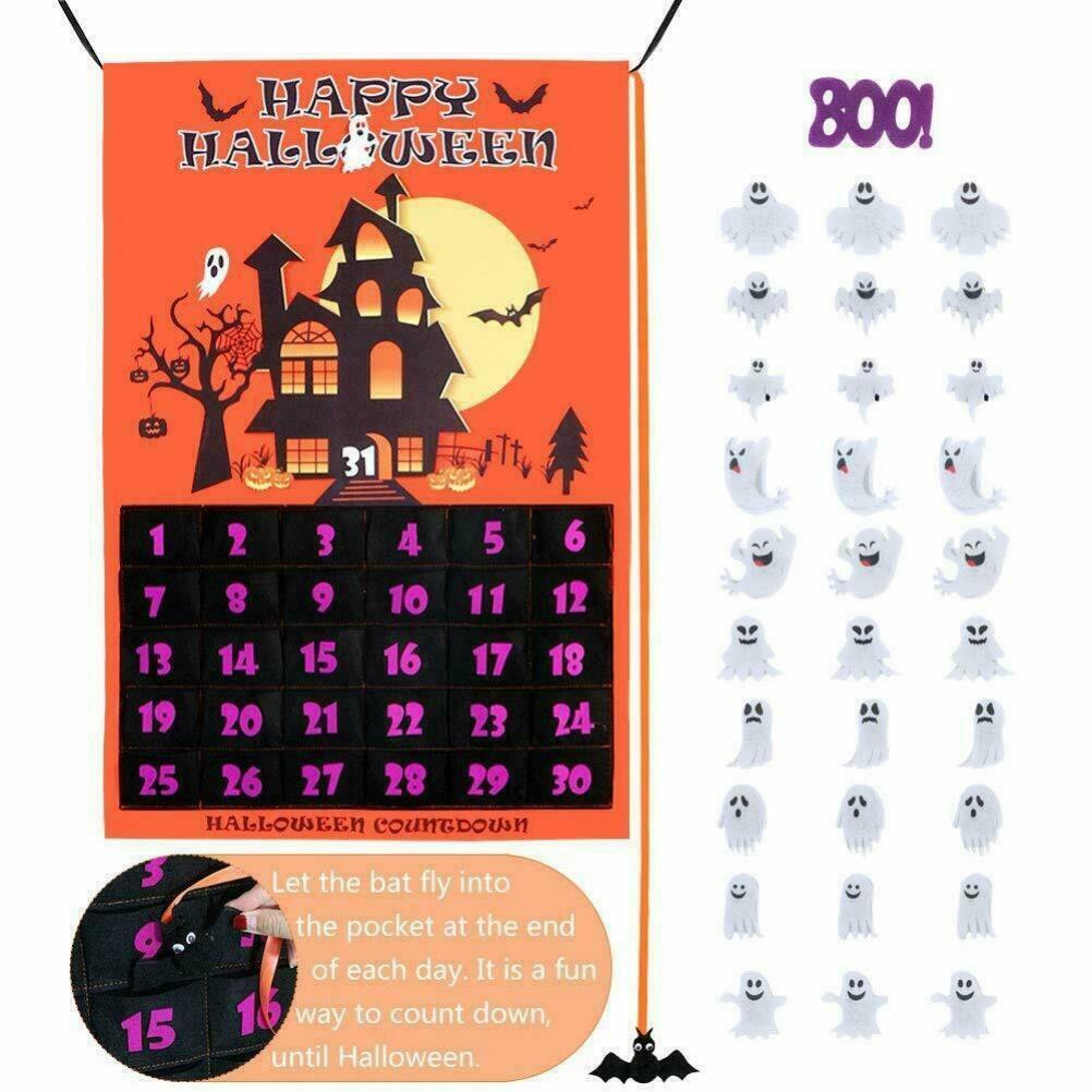 Halloween Advent Calendar Detachable Countdown Wall Calendar Party Decoration
