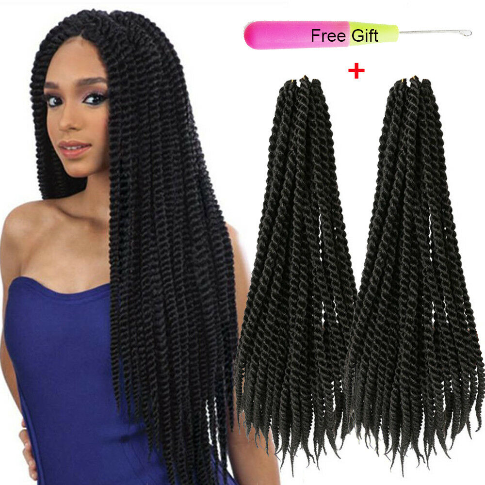 5PACKS 22" Senegalese Twist Braiding Long Crochet Braids Twist Hair Extensions