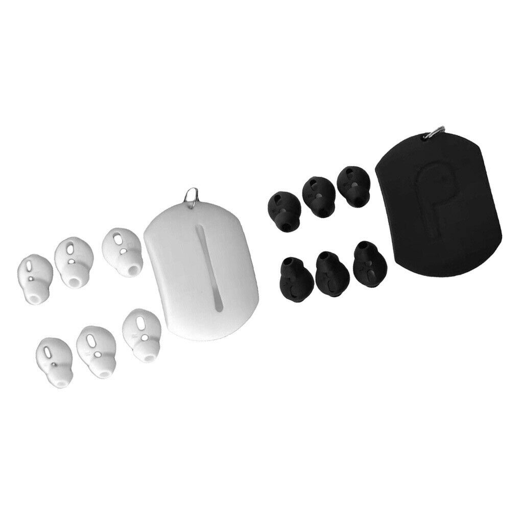6-Pair Silicone Soft Inear Headset Cover Anti-slip for Airpods Black+White