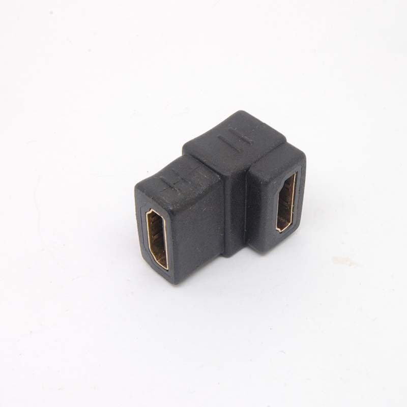 10pcs 90 Degree HDMI Female To Female Coupler Joiner Adapter Cable Plug PC TV