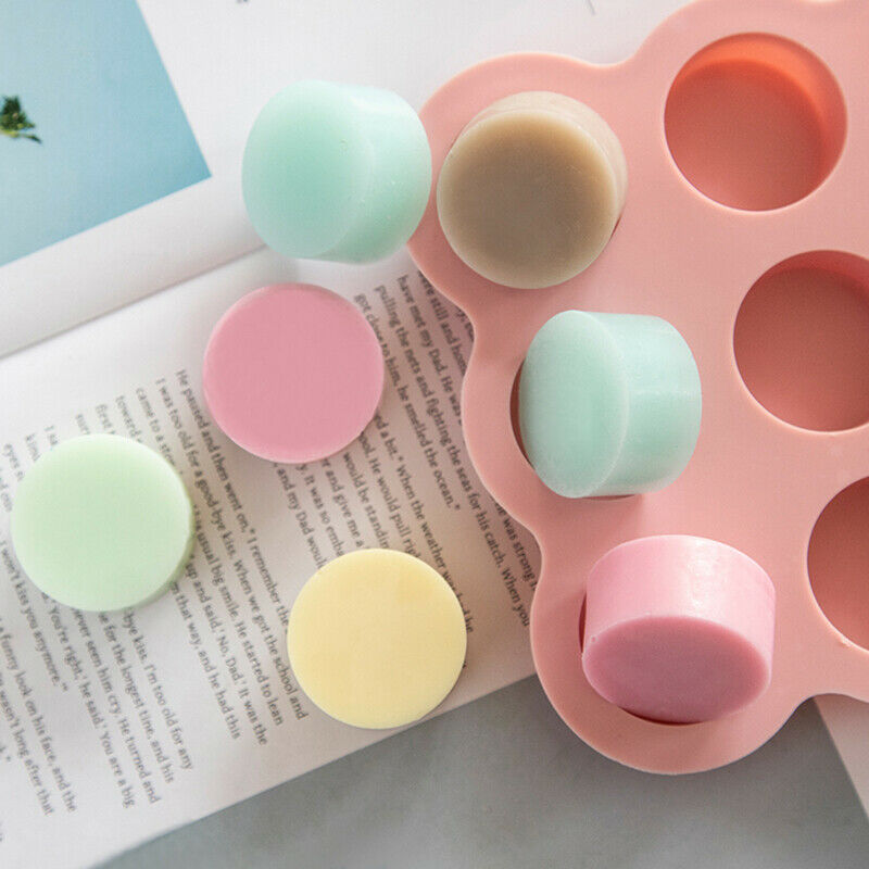 9 Cavities Cylindrical Mold Handmade Soap Silicone Mold DIY Cake Chocolat.l8