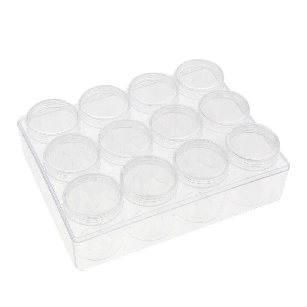 20g 12 Slots Storage Box Case Organizer Carfts Jewelry Container Clear