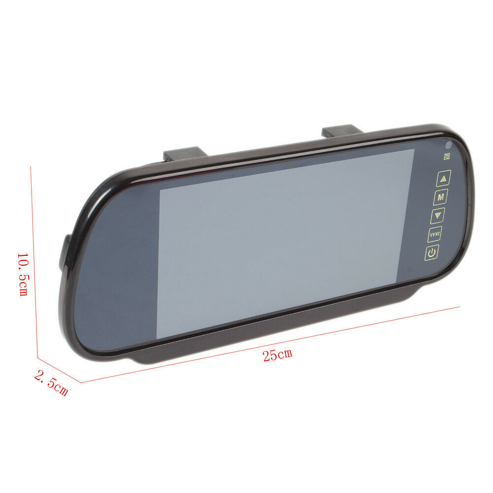 7" TFT LCD HD Screen Mirror Monitor For Car Reverse Rear View Backup Camera Kit