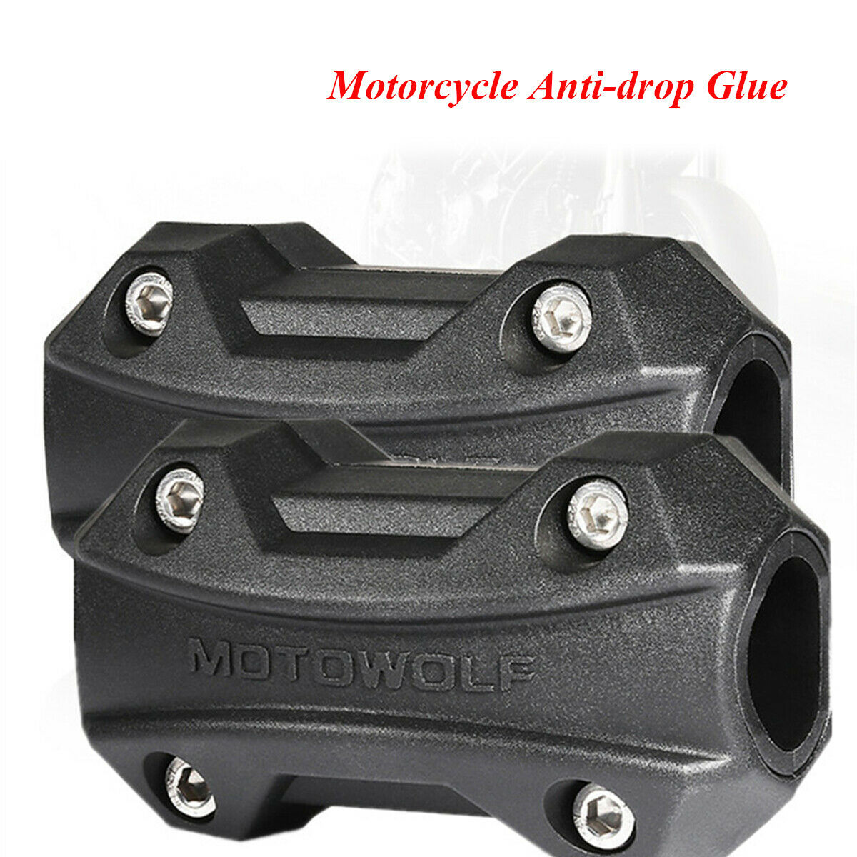 1 Pair Universal Black Nylon Motorcycle Engine Guard Crash Bar Bumper Protector