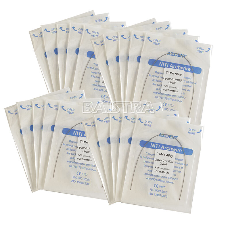 20X AZDENT Dental Ortho TMA Beta Arch Wires Ti-Mo Alloy Rectangular 017*025upper
